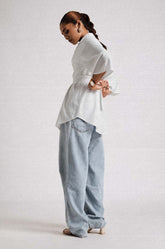 Tie Up Shirt - White